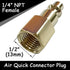 10PCS 1/4 Inch NPT Female Industrial Air Hose Quick Connect Plug Brass Finish Air Compressor Pneumatic Coupler Fitting Adapter...