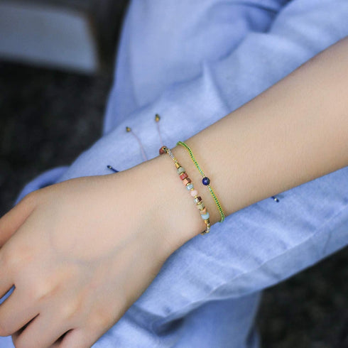KELITCH Boho-color Crystal Shell Beaded Friendship Bracelets Handmade Strand Bracelet Bangles Jewelry For Summer...