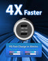 Gigastone USB C Car Charger 66W Fast Car Charger Adapter, PD3.0, Dual Port, Super Mini, Compatible with iPhone 15,14,13,12,11,X,SE,8, Galaxy S22,S...