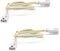 T5 T8 Extension Cords, 2ft Conenctor Cord, 3-Prong Extended Power Cable for Integrated LED Tube Light, Single LED Shop Garage Light Fixture, Under...