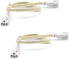 T5 T8 Extension Cords, 2ft Conenctor Cord, 3-Prong Extended Power Cable for Integrated LED Tube Light, Single LED Shop Garage Light Fixture, Under...