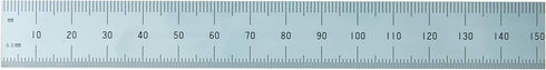 H-3412A 6" 150 mm Rigid English Metric Zero Glare Satin Chrome Stainless Steel E/M Machinist Engineer Ruler/Rule with Graduations in 1/64, 1/32, m...