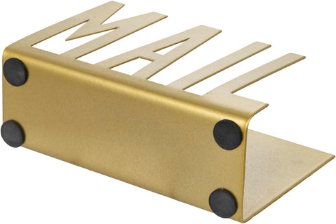 MyGift Modern Metal Desktop Mail Holder, Office Desk Letter Sorter Organizer with MAIL Cutout Design, Gold...