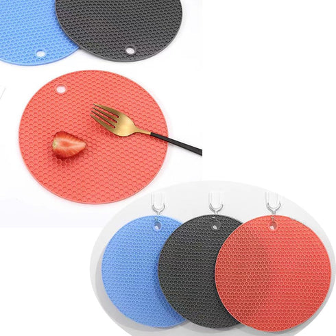 Silicone Trivet Mats for Hot Dishes, Multipurpose Trivets for Kitchens Jar Opener, Spoon Holder, Placemats, Pot Holders, Non Slip Pot Holders for ...