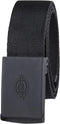 Dickies Women's Tonal Plaque Buckle Fabric Belt, Black, Large...