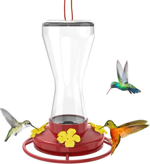 Twinkle Star Outdoor Hummingbird Feeder with 4 Feeding Ports, 20 Ounce...