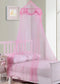 Fantasy Kids But Tons & Bows Collapsible Hoop Sheer Bed Canopy, One Size, Pink...