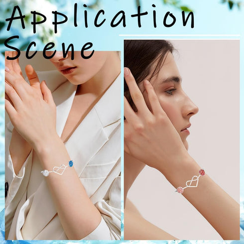 SUNNYCLUE 8Pcs Bezel Blank Bracelet Blank Cuff Bracelets Blank Cuff Bracelets Cabochon Bangle Blanks Heart Double Metal Cuffs Blank Tray Bangles B...