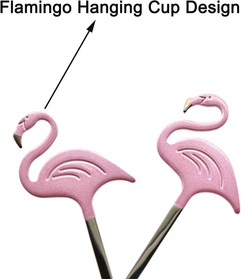Maydahui 2PCS Flamingo Spoons 5.1 inch Animal Spoon18/10?304?Stainless Steel Dessert Coffee Stirring Spoon Teaspoon Tableware Kitchen Tools...
