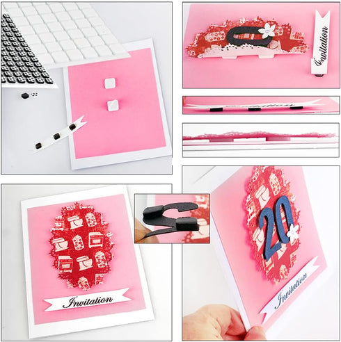 Scrapbook Adhesives By 3L, Pre-Cut 3D Foam Square, Black (Pack of 10) (01615-MP)...