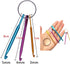DPWOUM Crochet Hook Keychain Kit Mini Creative Keychains Zinc Alloy Key Chain DIY Crafts Knitting Needle Tools for Travel Outdoor 3/4/5mm Portable...