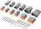 6 Kits DT Connector Kit 2 3 4 6 8 12 Pin Connectors with Size 16 Stamped Contacts IP68 Waterproof Automotive Electrical Connectors Plug...