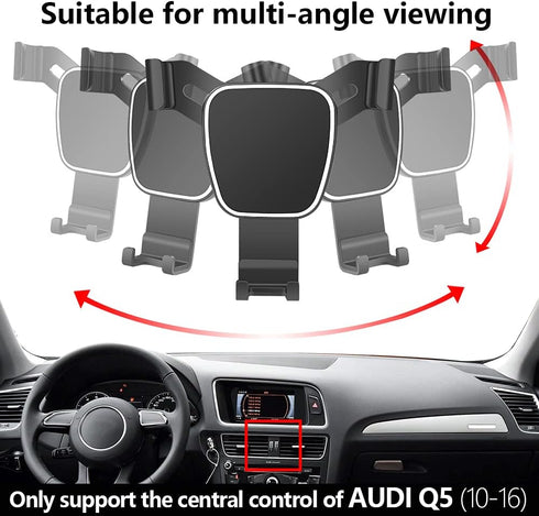 Car Phone Holder for 2008-2016 Audi Q5, 2014-2017 Audi SQ5 Auto Accessories Navigation Bracket Interior Decoration Mobile Cell Phone Mount...