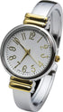 2Tone Metal Band Slim Case Women's Bangle Cuff Watch...