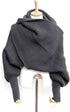 SEWACC Knitted Wrap Scarf Autumn Winter Knitted Scarf with Sleeves Unisex Scarf Cape Shawl for Women Men (Black)...