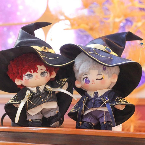 niannyyhouse 10cm 20cm Plush Doll Clothes Hat Shawl Vest Shirt Pants Tie Shoes Magic Suit Doll Accessories Dress Up (Purple, 10cm)...