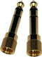 CESS 2-Pack 1/4" Stereo Phone Screw-On Adapter - Male 1/8" to Male 1/4" - 3.5mm Stereo to 6.35mm Stereo...