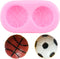 Ball Cake Decoration Silicone Molds Football Basketball Fondant Mold For Cake Decorating Cupcake Topper Chocolate Candy Gum Paste Polymer Clay...