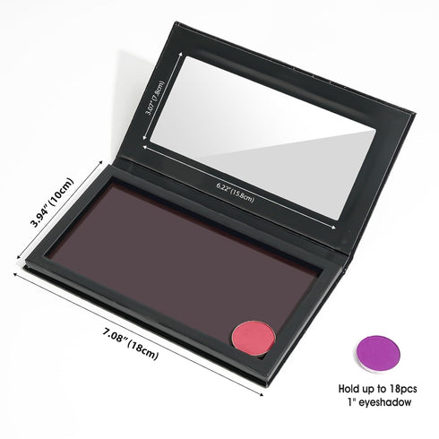 Lolalet 2 Pack Magnetic Makeup Palettes, Empty Magnetic Palette with Mirror for Eyeshadow Lip Color Blush Powder Highlighter Contour - Black&Pink...