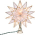 Kurt S. Adler UL3141 9.84" Brass Plated 7-Point Double Tip Capiz Star with Center Gem Tree Topper...