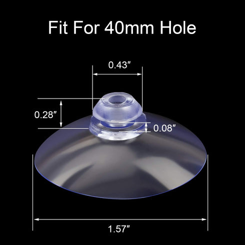 ANCIRS 30 Pack 40mm Suction Cups for Glass Table Tops, Rubber Transparent Anti-Collision Sucker Pad Without Hooks for Home Decoration...
