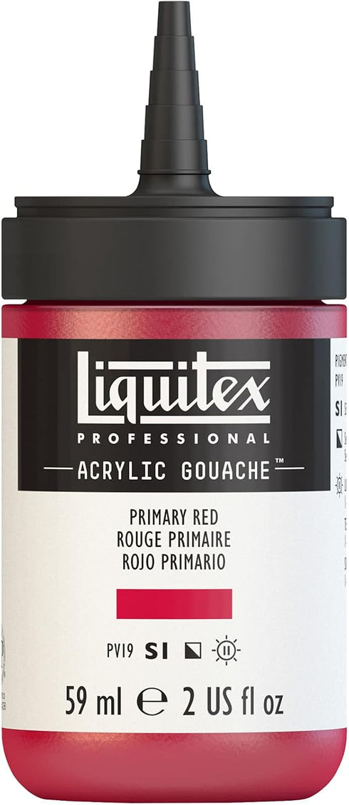 Liquitex Professional Acrylic Gouache, 2-oz (59ml) Bottle, Primary Red...