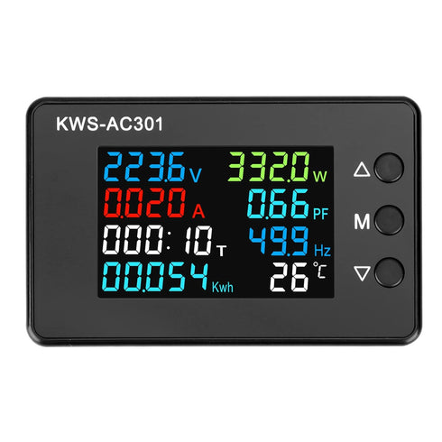 DROK AC Multi-Function Meters, 50-300V 0-20A Voltage Current Power Electric Energy, 110V 220V Voltmeter Multimeter LCD Digital Display KWH Reader...