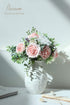 Floroom Artificial Flowers 25pcs Real Looking Blush Heirloom Foam Fake Roses with Stems for DIY Wedding Bouquets Pink Bridal Shower Centerpieces F...