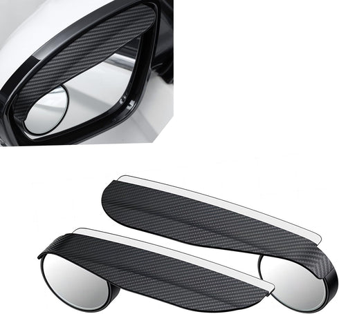 2 PCS Car Rearview Mirror Auxiliary Accessories, 6.69In x 2.16In Waterproof ABS Glass Vehicle Rearview Mirror Rain Eyebrow, Universal Automotive R...