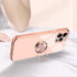 Omorro Rose Gold iPhone 13 Pro Case for Women - Kickstand Ring Holder with 360 Rotation, Magnetic Mount Compatible, Slim Luxury Girly Case in Pink...