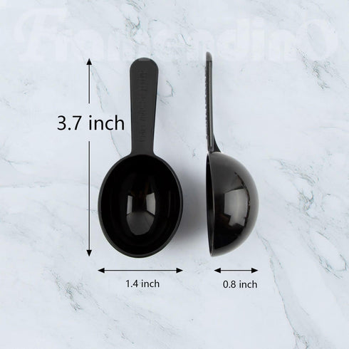 Framendino, 10 Pack Plastic Coffee Measuring Spoons Short Handle Scoops for Tea Sugar Cereal Milk Powder Spices Black 7g...
