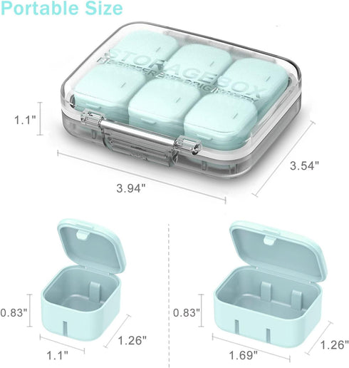 Pill Organizer SOFISO 4/6 Grid Free Assembly Travel Medicine Organizer 10 Day Pill Organizer Portable Pill Box Waterproof Pill Case Daily Medicati...