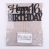 PALASASA Black Glitter Happy 16th Birthday cake topper - 16 Anniversary Party Decoration (16th)...