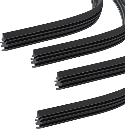 Pack-4 Windshield Wiper Blade Refills, 24" Universal Car Silicone Wiper Blade, Frameless Windshield Wiper Blade Refills for Most Cars SUVs and Tru...