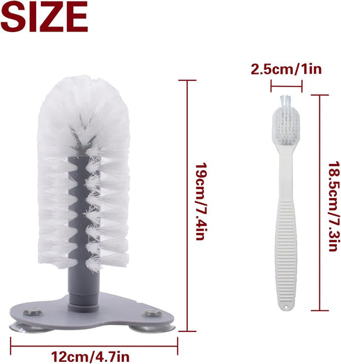 4 PCS Turtle Shell Brush with Suction Cup for Tank, Turtle Scrub Brush Turtle Scratches Back Brush Triple Strong Suction Turtle Shell Cleaning Bru...