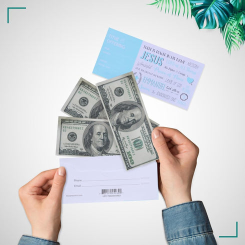 Cash Envelopes For Tithes And Offering Church Supplies Pack of 100 - Tithe Offering Envelopes for Church Fits Cash & Coins Envelopes Checks Swanso...