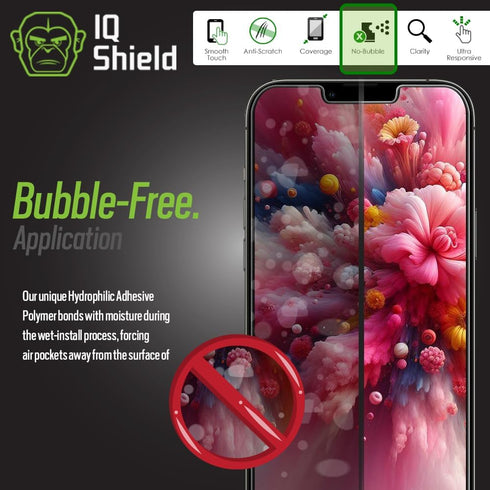 IQShield Screen Protector Compatible with Apple iPhone 13 (6.1inch, 2-Pack) Anti-Bubble Clear TPU Film...