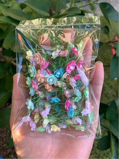 100 pcs Mini Flowers Mulberry Paper Flowers 13-15 mm Scrapbook Craft Card DIY Craft Using for Crafts, Bouquets, Scrapbooks, Decorations, Greeting ...