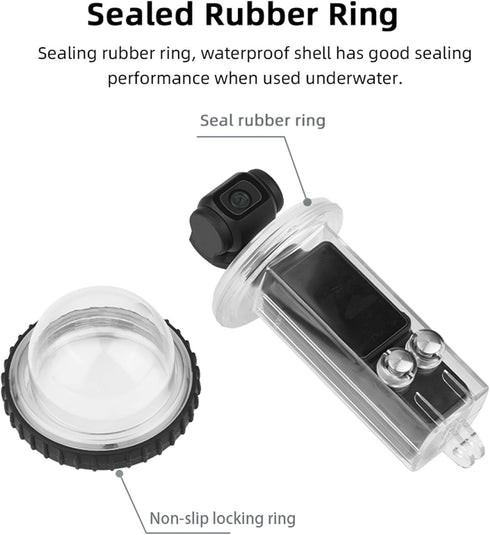 40M/131FT Dive Case Compatible for DJI Osmo Pocket 3 Waterproof Case Protective Underwater Diving Housing Cover Shell with Accessories for Osmo Po...