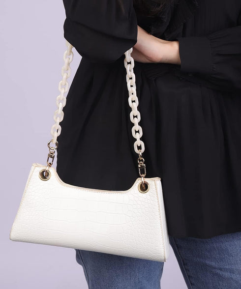 Chargances Resin Handbag Chain Strap 60cm Length Purse Chain Cross-Body Bag Chain Strap with Mental Clasp for Women Girls...
