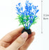 Aquarium Fish Tank Decorations 8 PCS Small Blue Tree Artificial Plastic Fish Tank Plants Ornaments Safe for Betta Fish...