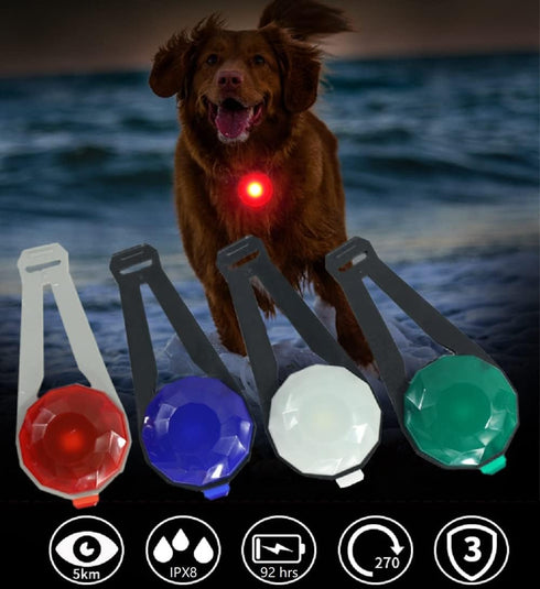 LED Collar Charm Light,Dog Collar Lights for Night Walking,Dog Night Light, Pet Safety Light for Outdoor, 3 Light Modes,5KM Visibility,USB Recharg...