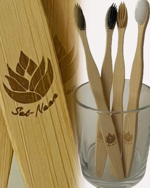 Sofi's Cute Corner Bamboo Toothbrushes, Soft Charcoal Bristles 4 Pcs. Eco Friendly Dental Floss Pick, Charcoal Thread Flosser 50 Ct, Sustainable -...
