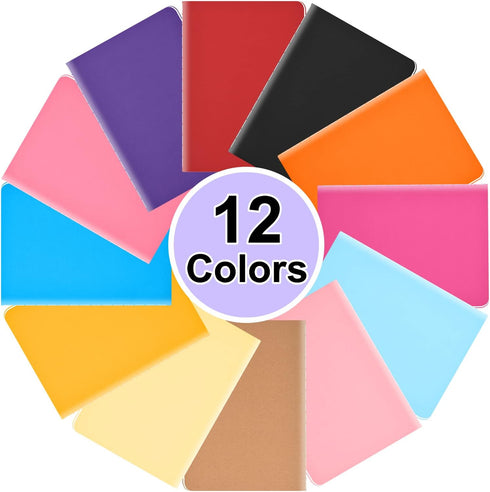 Coopay 12 Pack Colorful Pocket Notebooks Journals Bulk A6 Size Lined Travel Set Subject Notepad Planner Writing Sketchbook Memo Diary for Kids, Tr...