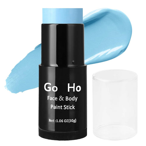 Go Ho Cream-Blendable Light Blue Face Paint Stick (1.06 Oz),Full-coverage Pale Blue Face Body Paint Stick for Halloween Cosplay SFX Corpse Bride S...
