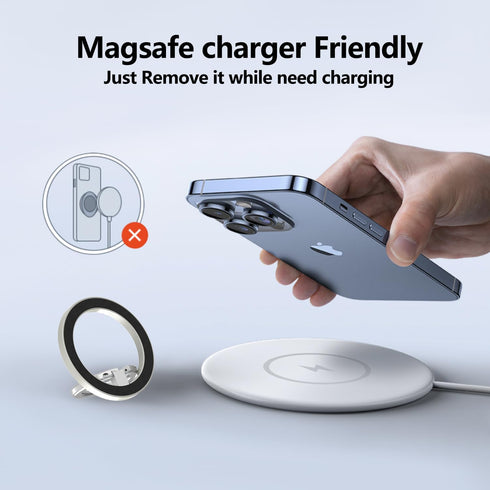 Magnetic Phone Ring Holder for MagSafe pop Socket,?360° Rotation? Phone Ring Mag-Safe Accessories with for iPhone 15/14/13/12 Series/Samsung/Googl...