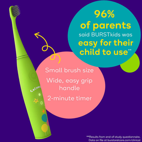 BURSTkids Electric Toothbrush Replacement Heads 3-Pack, Pink - Ultra Soft Bristles for Deep Clean – Perfect Fit with BURSTkids Sonic Kids Toothbru...