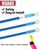 Hilitchi 50Pcs Nylon Heat Shrink Ring Insulated Terminals Electrical Wire Crimp Connector (16-14AWG, 10)...