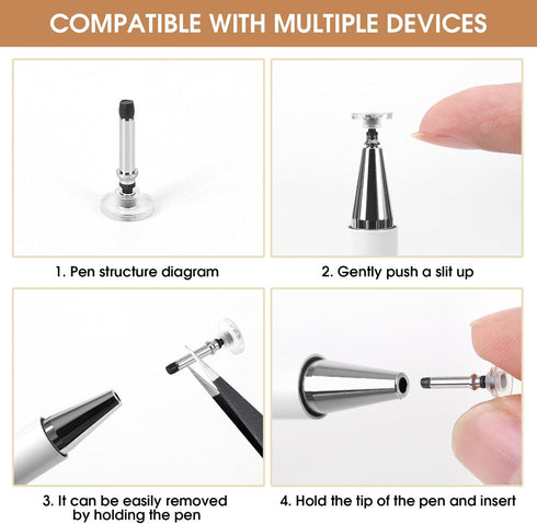 2 in 1 Stylus Pens for Touch Screens?High Sensitivity & Precision Capacitive Stylus Pencil for Ipad ?iPhone?Samsung?Android?Microsoft?Surface?(2Pa...