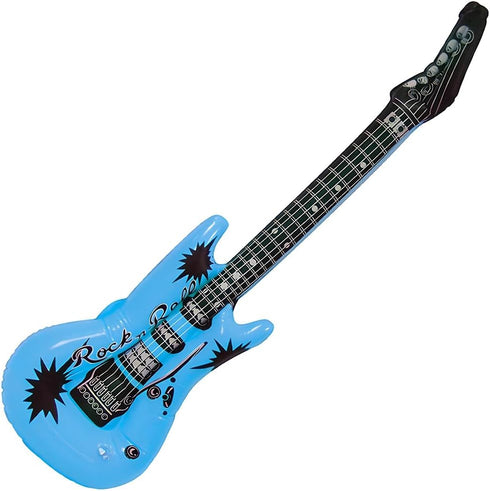 RockStar Dream Blue Inflatable Guitar - 37", 1 Count - Premium Design, Durable Material - Ideal For Party Fun & Unique Photo Props...